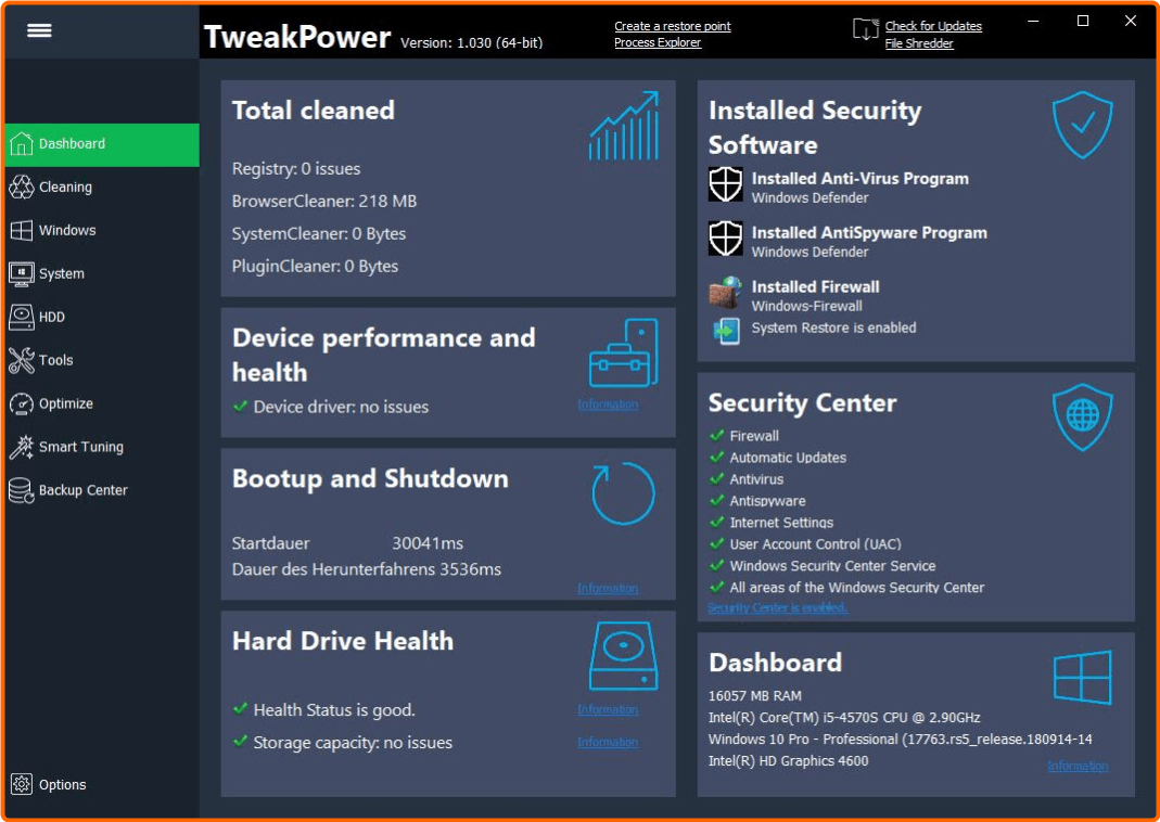 TweakPower 2.067 Multilingual (21.12 MB)