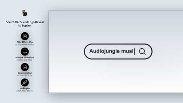 Search bar Sliced Logo Reveal - VideoHive 12071184