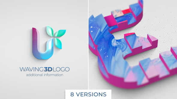 Waving 3D Logo Reveal - VideoHive 26049113