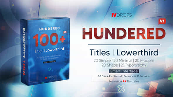 HUNDERED Titles Lowerthird - VideoHive 35525778