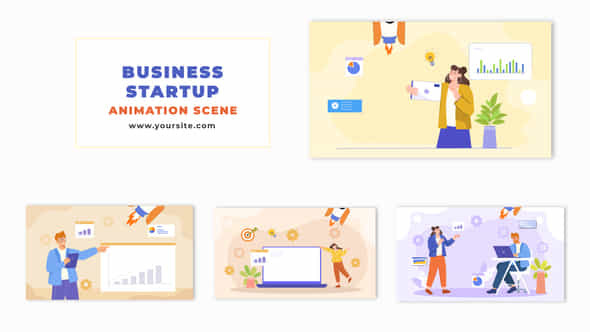 Business Startup Flat - VideoHive 48570151