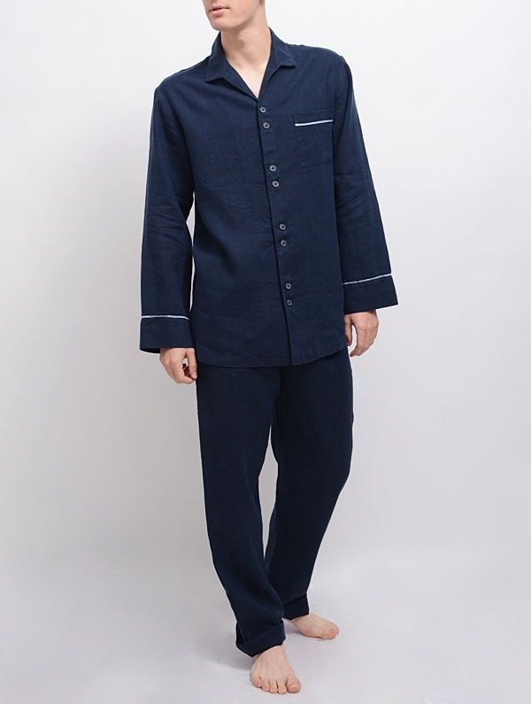 Linen Men's Sleepwear Pajamas 100% Natural Pure Flax ''G'' Handmade | eBay