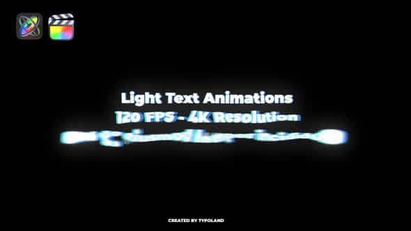 Light Text Animations - VideoHive 33058761