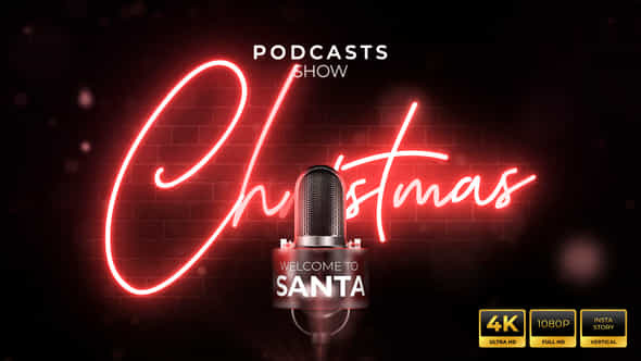 Christmas Podcast Show Opener - VideoHive 55647467