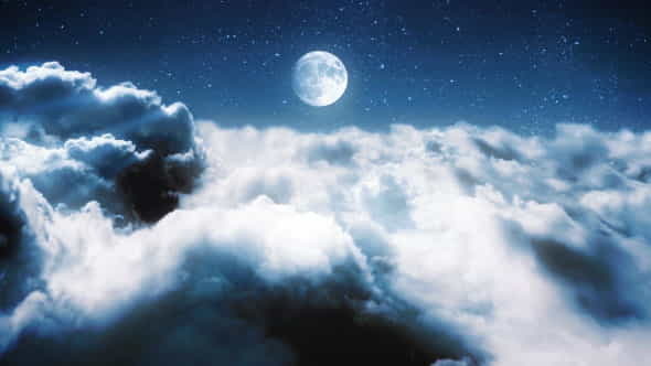 Clouds in a Night Sky - VideoHive 9767396