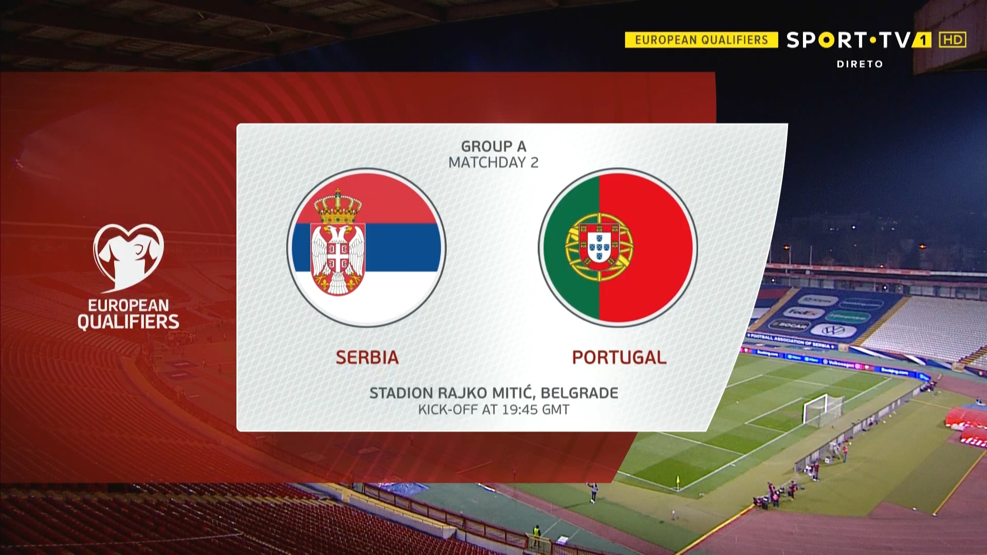 FUTBOL: World Cup 2022 Qualifiers - Serbia vs Portugal - 27/03/2021