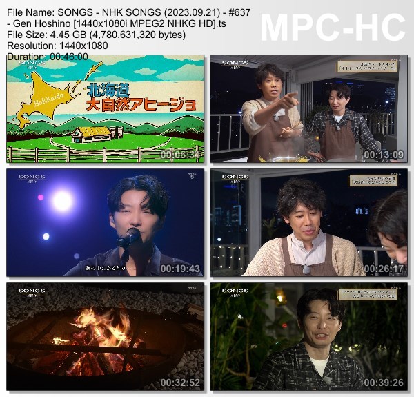 [TV-Variety] NHK SONGS (2023.09.21) – 第637回 – 星野源