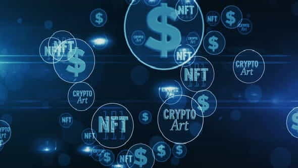 NFT Crypto Art symbols loop - VideoHive 31759236