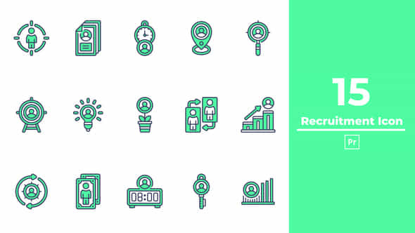 Recruitment Icon Premiere Pro - VideoHive 50360600