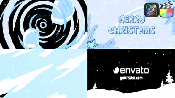 Christmas Night Logo Reveal For Fcpx - VideoHive 49276672