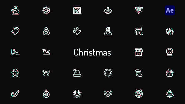 Christmas Icons - VideoHive 37716650