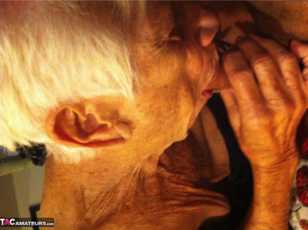 Really old granny shows off her cock sucking skills from a POV perspective(10)