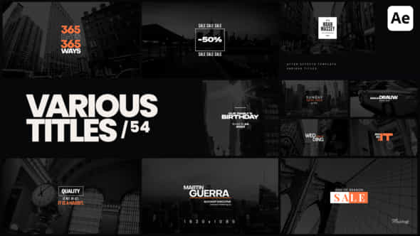 Various Titles 54 - VideoHive 53422658
