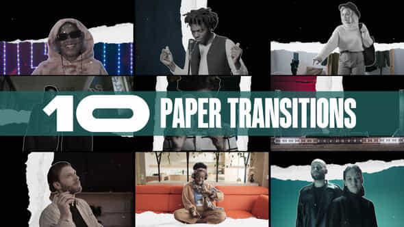 Paper Transitions Freeze Style 4K - VideoHive 56210664