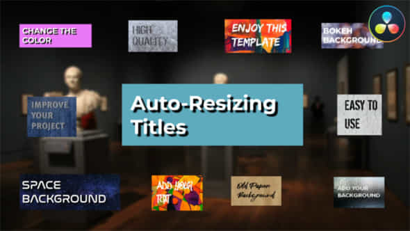 Autoresizing Titles For Davinci Resolve - VideoHive 51838558