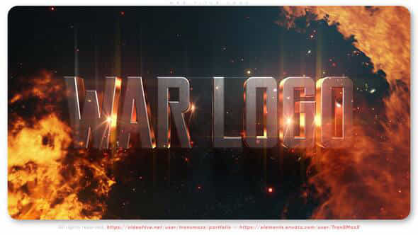War Title Logo - VideoHive 57283623
