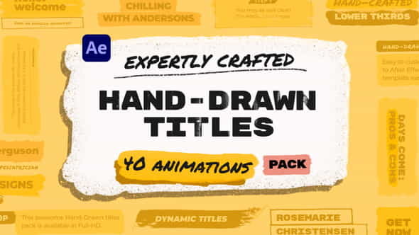 Hand Drawn Brush Titles Pack - VideoHive 37507418