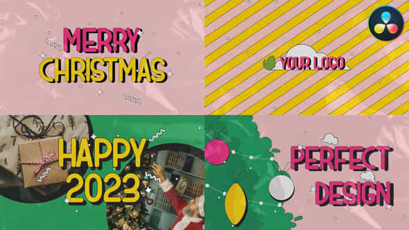 Merry Christmas Colorful - VideoHive 42291674