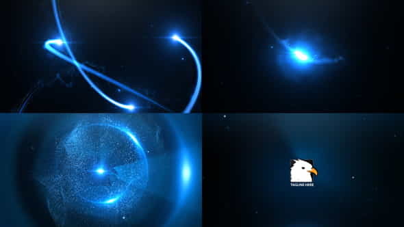 Particle Trails Logo Explosion - VideoHive 32160655