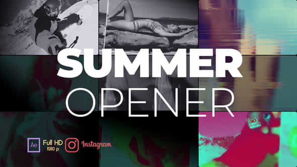 Mosaic Vlog Summer Slideshow Opener - VideoHive 27162745