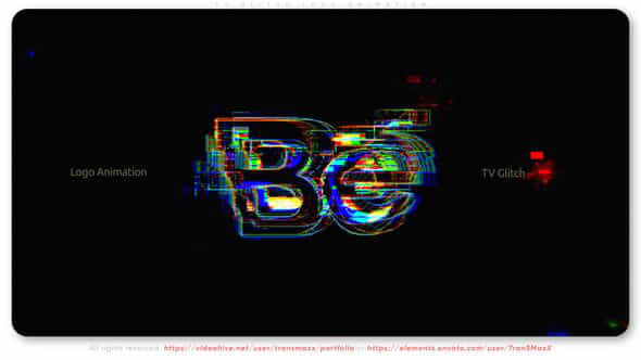 Tv Glitch Logo Animation - VideoHive 54050961