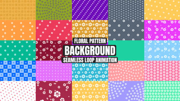Floral Pattern Back Ground Loop Animation - VideoHive 58042024