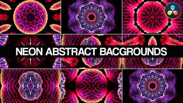 Neon Abstract Backgrounds For Davinci Resolve - VideoHive 53419233