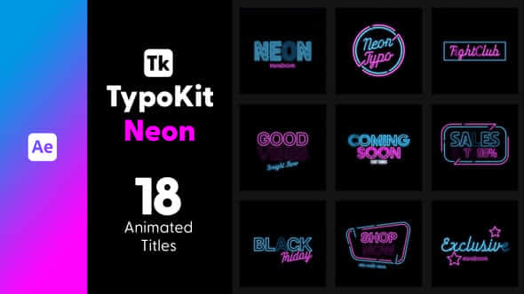 Typo Kit Neon - VideoHive 44505279