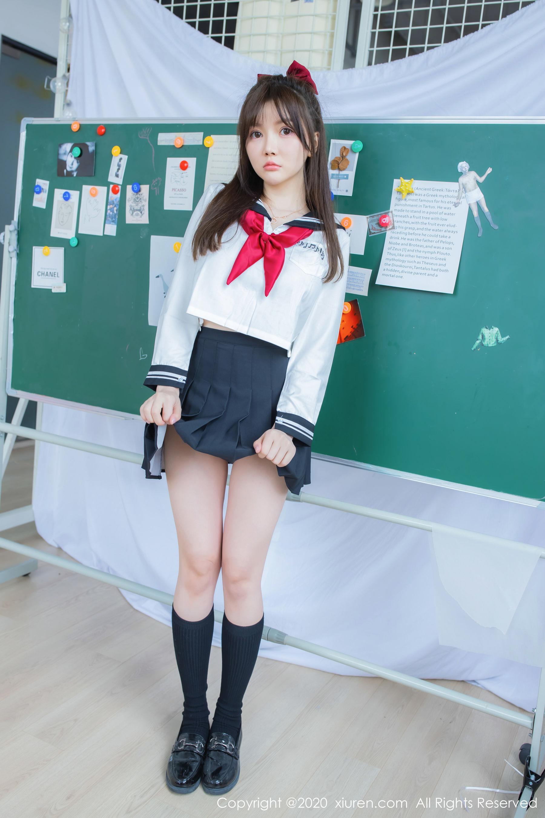 [秀人XiuRen] No.2193 糯美子Mini 《学生服主题》 写真集(17)