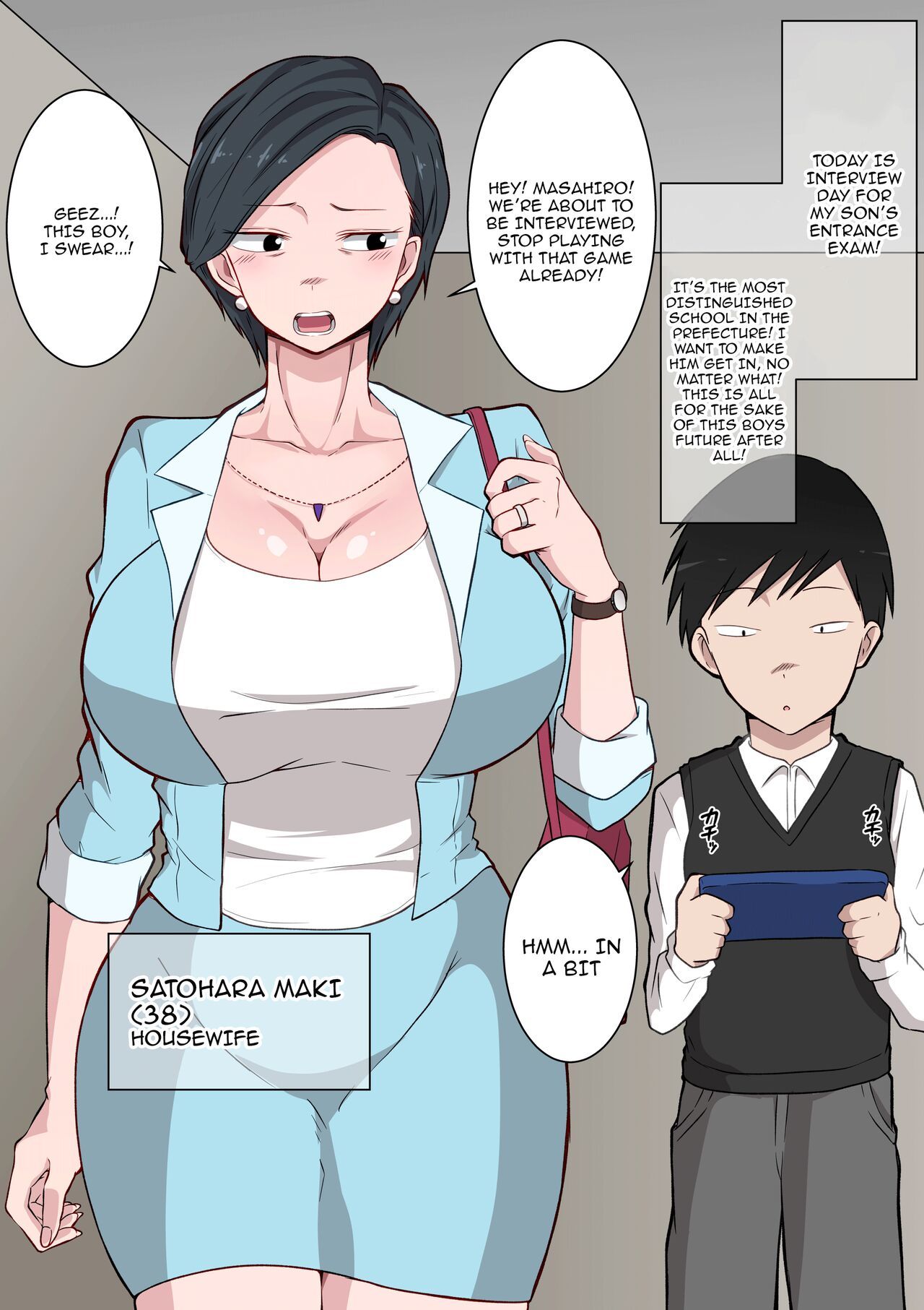 [Danpacino] Ojuken Mama no Netorare Uraguchi Nyuugaku  A Helicopter Mom’s Shady School Entrance Netorare Bribe [English] {Doujins.com}