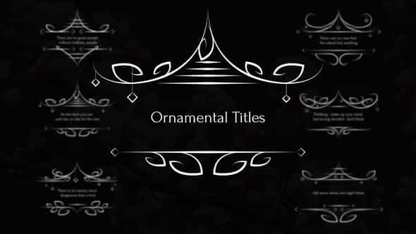 Ornamental Titles Mogrt - VideoHive 45955410