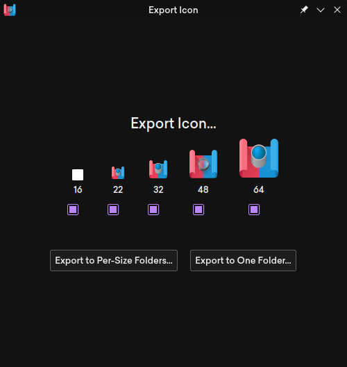 Export screen