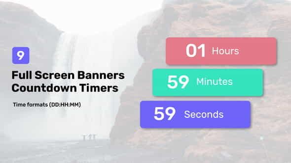 Full Screen Banners Countdown Timers - VideoHive 37458406