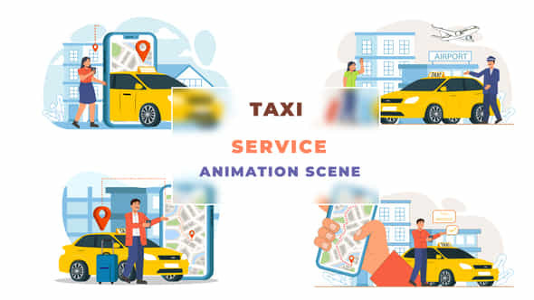 Taxi Service Animation - VideoHive 43069781