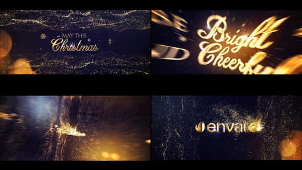 Gold Christmas Greeting Titles - VideoHive 22866725