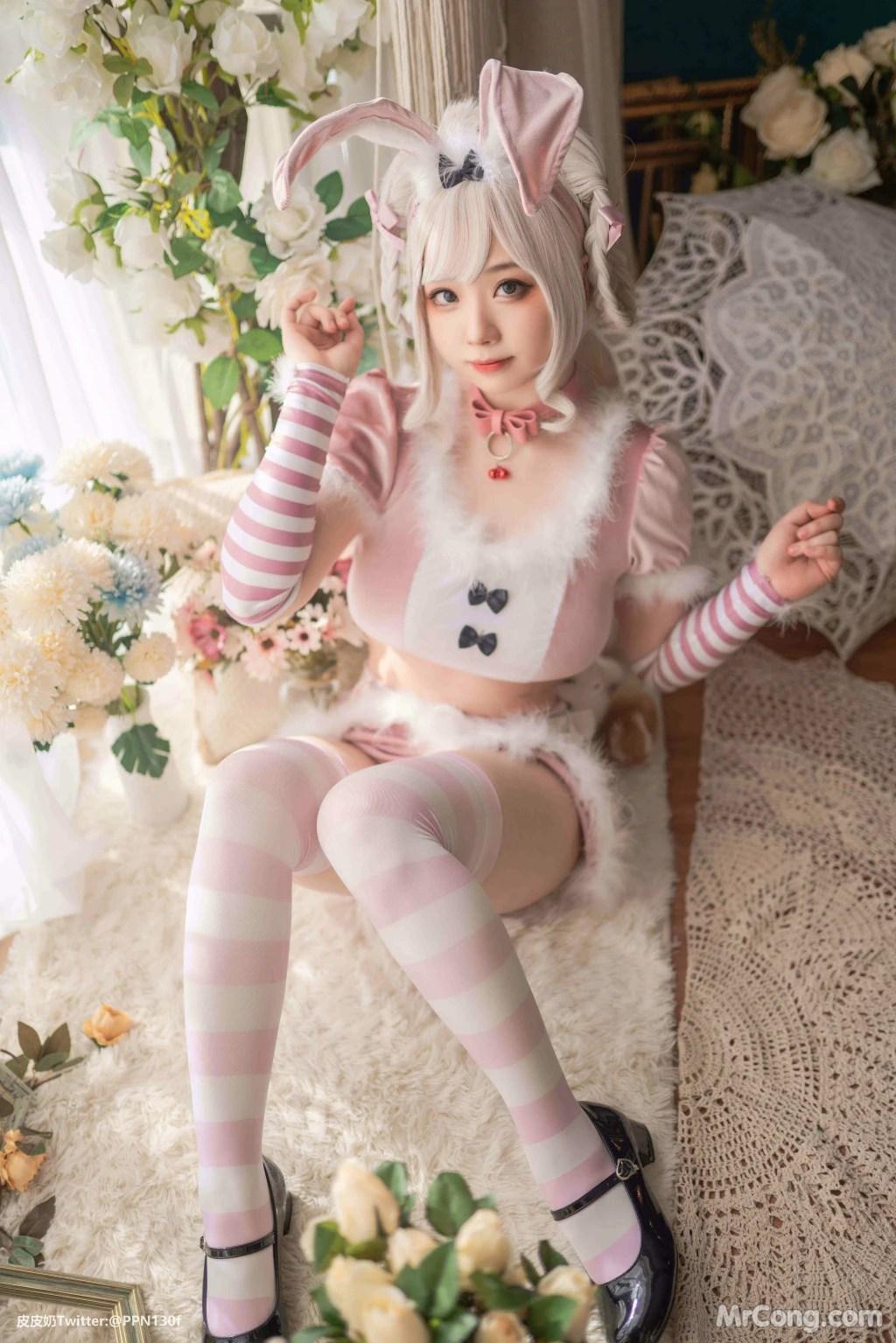 Coser@皮皮奶可可爱了啦: 粉色兔兔 (70 photos)(33)