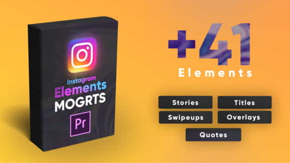 Instagram Elements Pack-MOGRT - VideoHive 25331110