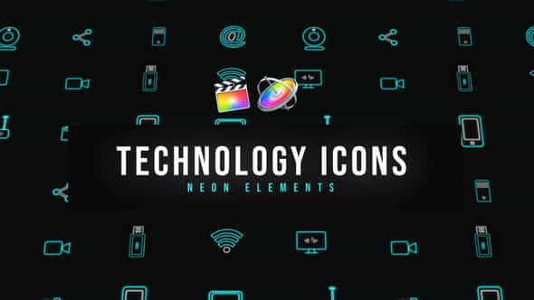 Tech Neon Icons - VideoHive 39207734