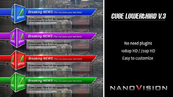 Cube Lower Third V.3 - VideoHive 3808087