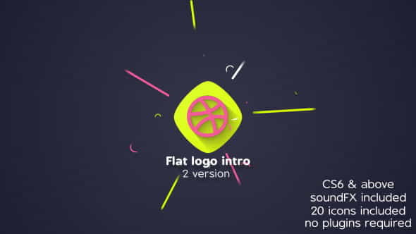 Flat logo intro - VideoHive 20655869