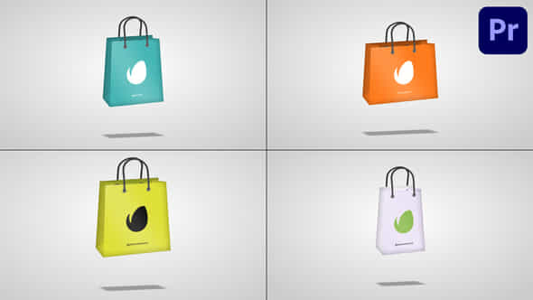 3D Animated Shopping Bags For Premiere Pro - VideoHive 46992254