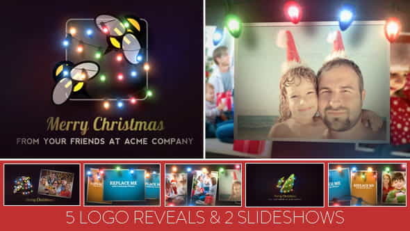 Christmas Lights LogoSlideshow - VideoHive 6261740