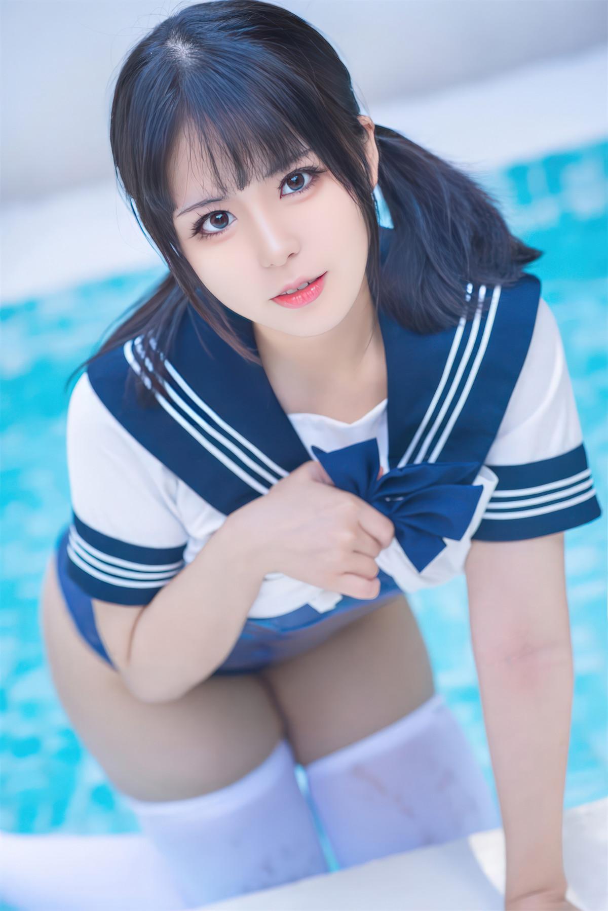 Cosplay 虎森森 JK死库水 JK Water Splash(16)