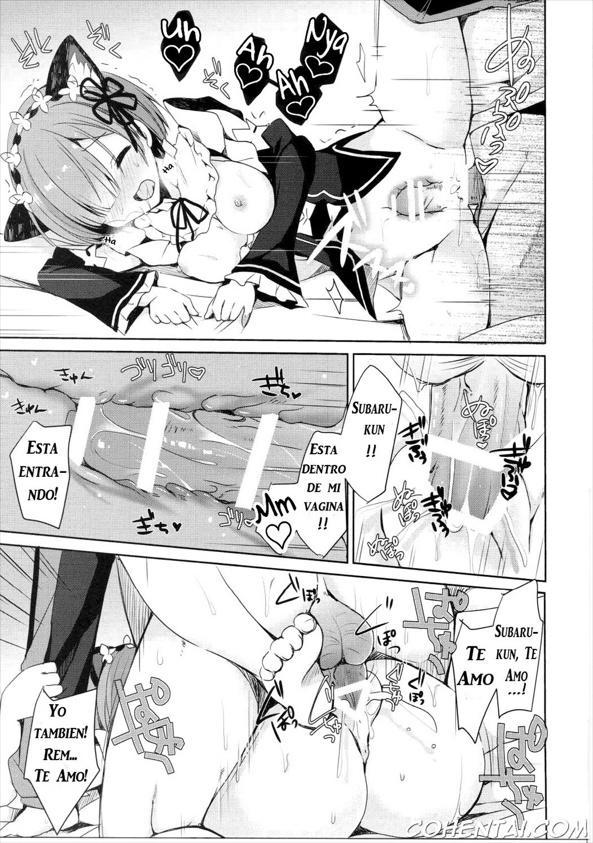 Rem Nyan wa Hatsujouki (Re:Zero kara Hajimeru Isekai Seikatsu) xxx comics manga porno doujin hentai español sexo 