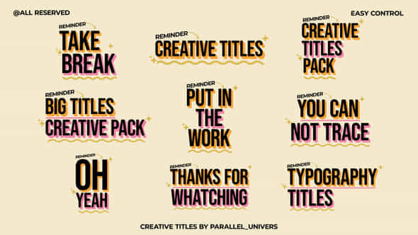 Creative Titles Ae - VideoHive 59016677