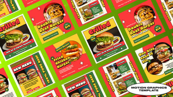 Hamburger Instagram Post Mogrt - VideoHive 52236686