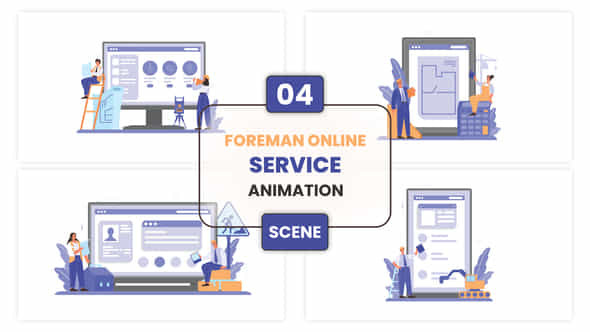 Foreman Online Service Animation Scene Folder - VideoHive 53499357