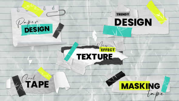 Torn Crumple Paper Tapes Titles Lowerthirds - VideoHive 58656161