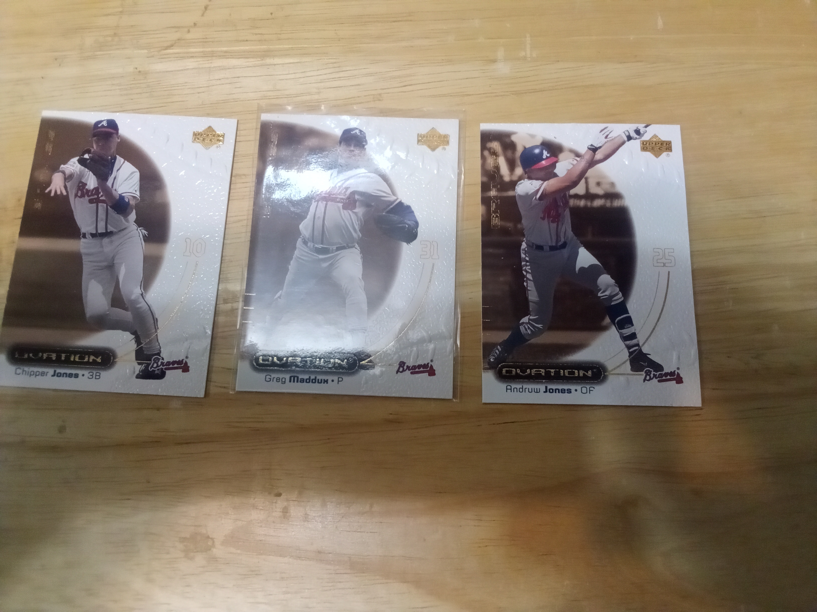 Chipper Jones Andruw Jones Rafael Furcal 2001 Upper Deck SPX