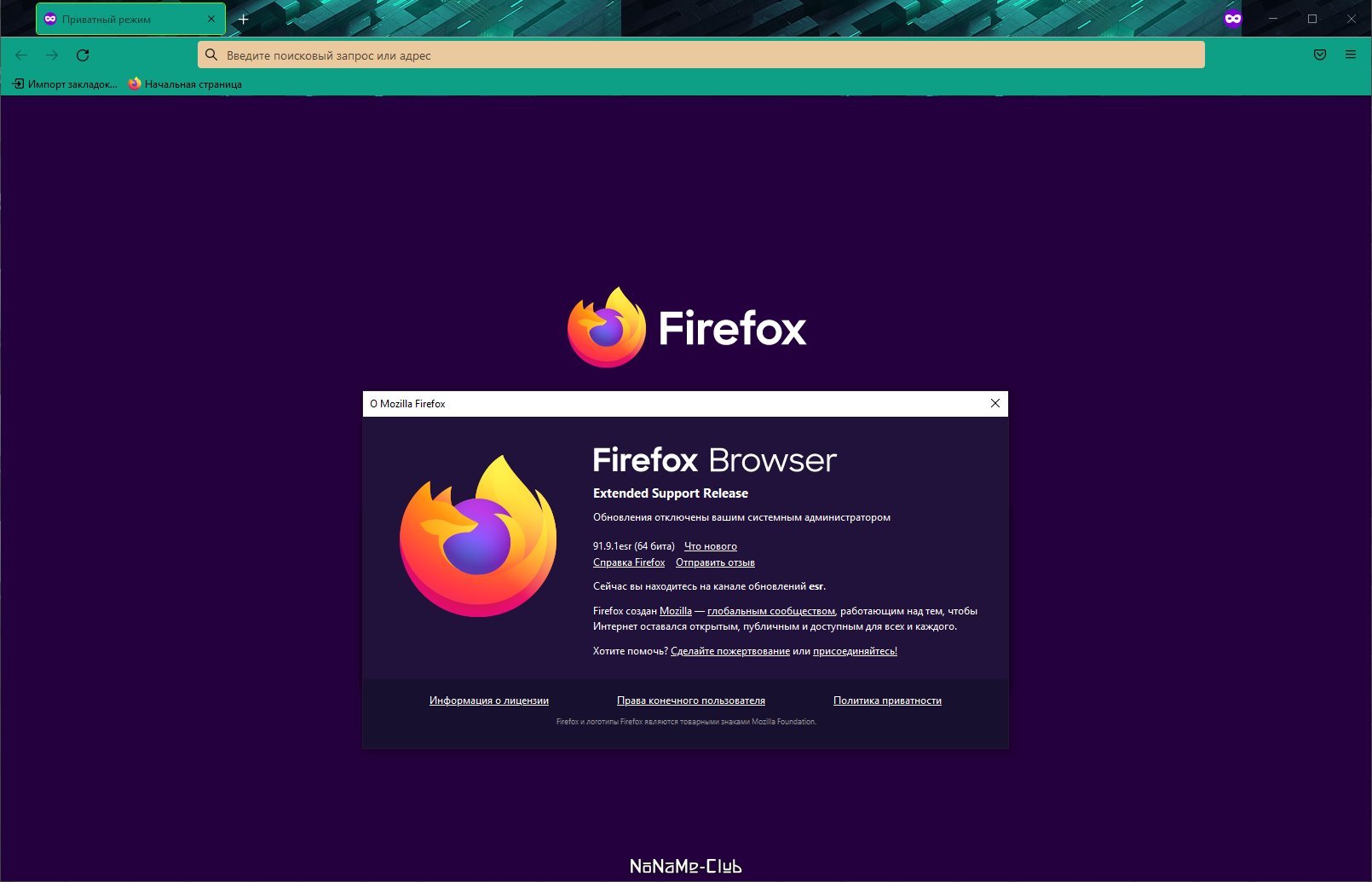 Firefox Browser ESR 91.9.1 [Ru]